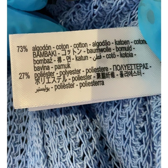 NWT Zara Blue & Pink Knit Tie String Shorts - Picture 8 of 8